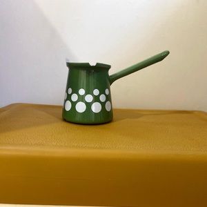 Retro Enamel Milk Saucer/ Turkish coffee pot